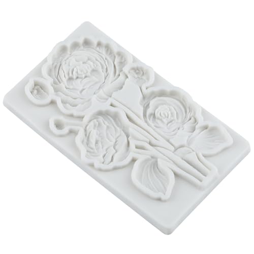 Flower Silicone Mold Peony Flowers Fondant Molds - color: Style 43
