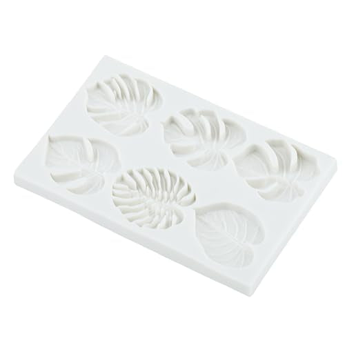 Tropical Leaf Silicone Mold Monstera Leaves Fondant Mold Set of 3 - color: Style E