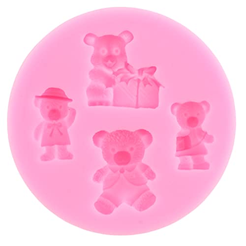ZiXiang Pearl Fondant Mold Bear Silicone Fondant Molds Set Of 5 - color: Style A