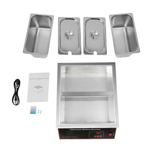 500W 2 Tanks Commercial Chocolate Melter Electric Butter Tempering Machine - size: 2 Tanks, 500W, Digital Display
