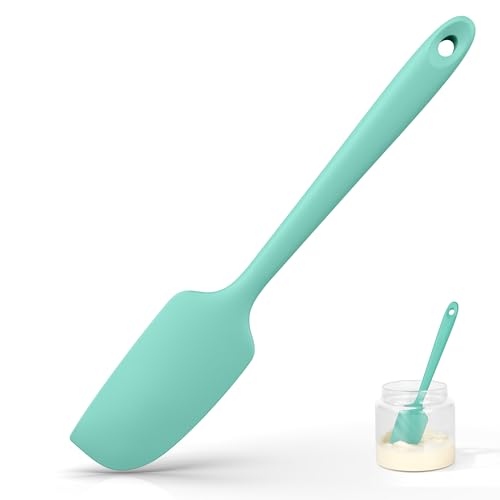 U-Taste Small Mini Silicone Spatula, 9in Rubber Jar Bowl Scraper, Aqua Sky - color: Aqua Sky