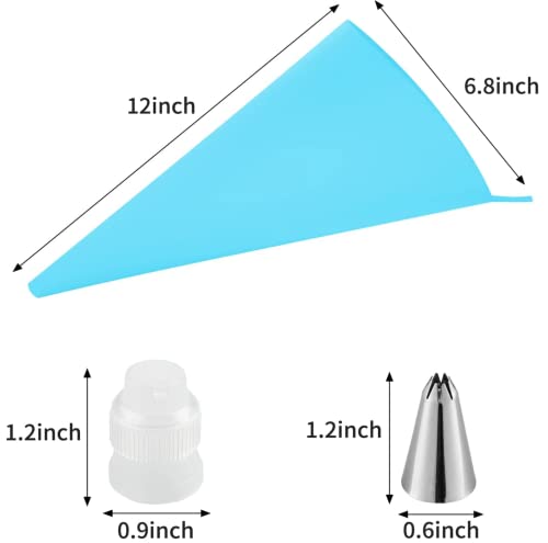Piping Bags and Tips Set for Beginners Cake Decorating Tips for Baking with Pastry Bags and Tips, Icing Tips, Couplers, Icing Bags Ties