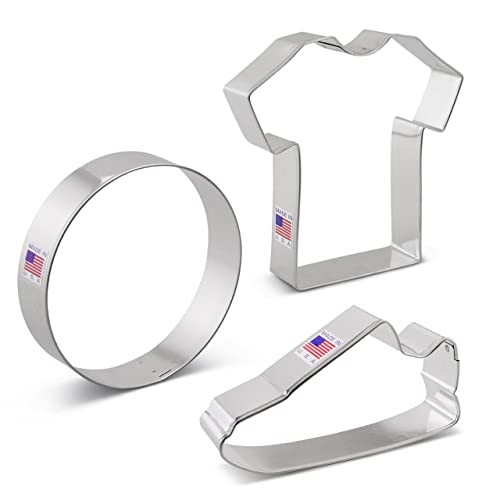 Ann Clark Soccer Cookie Cutter Set of 3, Made in USA