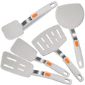 5-Pack Silicone Spatula Set Turner Spatulas (Beige) - color: Beige