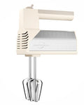 Hand Mixer 5-Speed 200W Turbo 4 Stainless Steel Accessories Classic White - color: Classic White