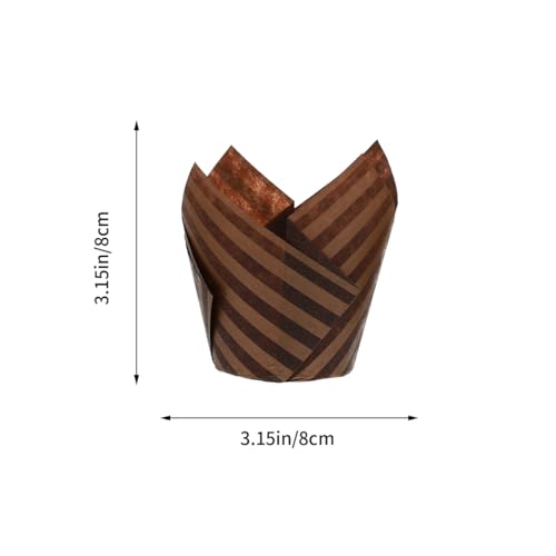 PRETYZOOM 300 pcs Tulip Muffin Liners Paper Baking Cups