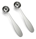 2 Pcs Tea Scoop, Teaspoon Measuring Spoons Stainless Steel (5ml, Silver)