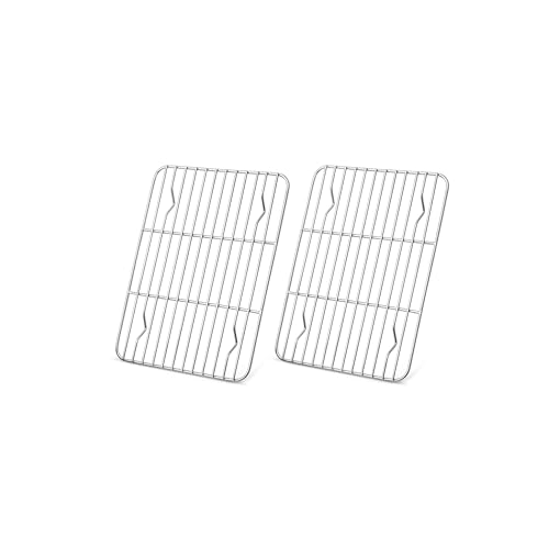 Homikit 2 PCS Cooling Rack for Baking & Cooking, 8.7 x 6.3 Inch Wire Rack - size: 8.7*6.3 Inch