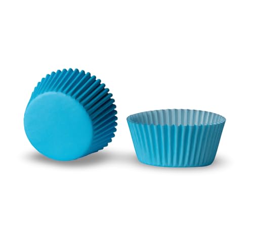200 Paper Cupcake Liners, Muffin Liners or Baking Cups for Desserts, Muffins, Cupcakes and More Treats; Grease Proof, No Smell, Food Grade, Nut Serving Containers (Blue) - color: Blue