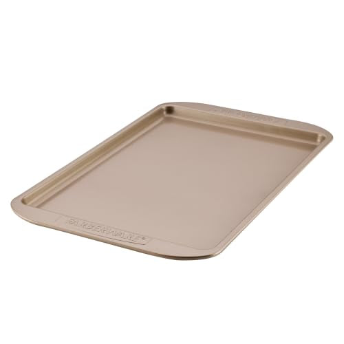 Farberware Nonstick Bakeware 10 x 15" Cookie Pan, Metal Baking Pan, Mocha - size: 10" x 15"