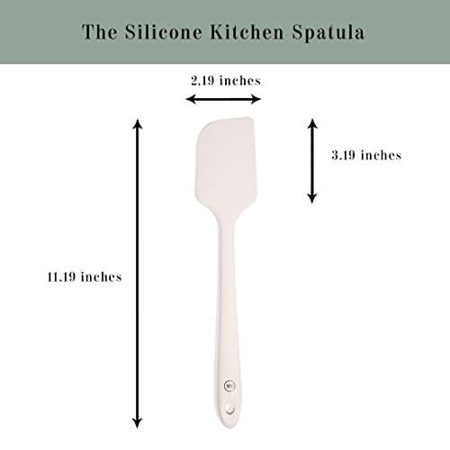 Improved Spatula, Skinny Spatula, Spoonula in Designer White, Silicone Spatula Set 3 Piece, Off-White