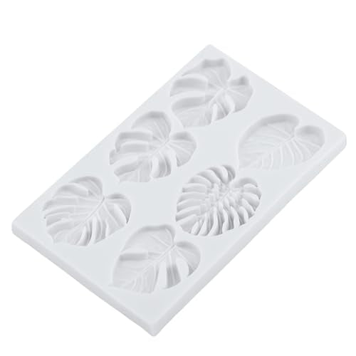 Tropical Leaf Silicone Mold Monstera Leaves Fondant Mold Set of 4 - color: Style B