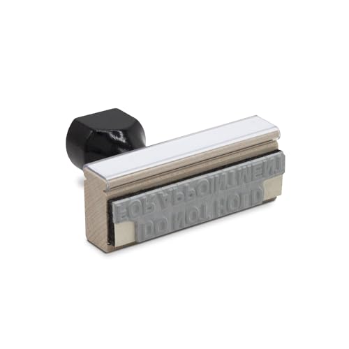 Infusion Traditional Wood Stamp with Black Wood Handle (1" x 3") - size: 1" x 3"