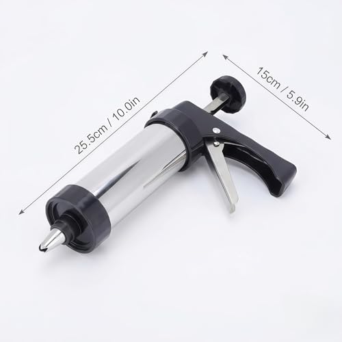 Cookie Press Kit with 13 Discs & 7 Icing Tips for Biscuit Baking