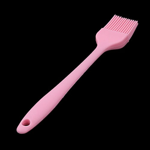 uxcell Silicone Family Bakery Cookie Cake Baking Tool Cream Butter Pastry Brush Pink - color: Pink
