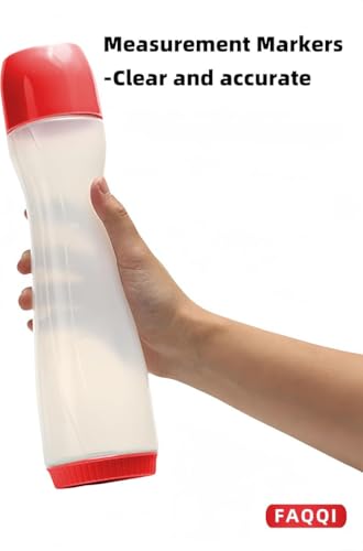 Red Pancake Pen, Batter Squeeze Bottle with Flow-Control Valve