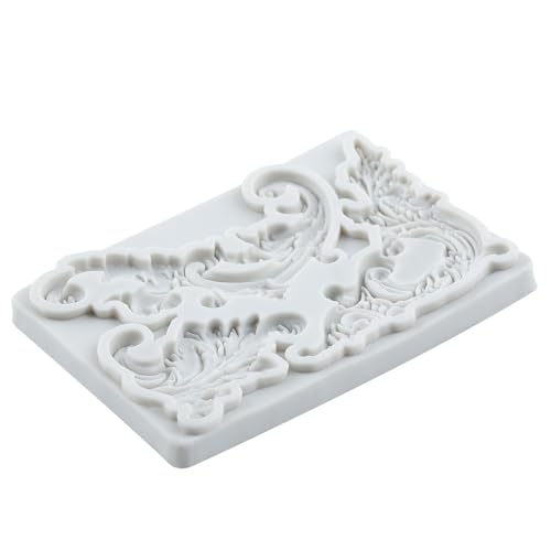 Lingzhi Baroque Fondant Molds Curlicues Scroll Lace Silicone Fondant Molds - color: Style B