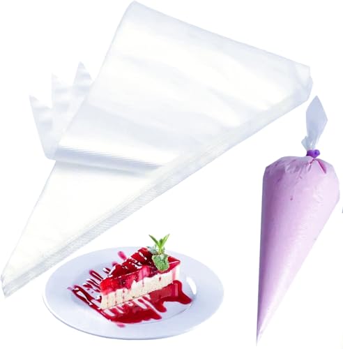 21 Inch Pastry Bags Disposable, 100 Pcs Thickend Strong Large Decorating Bags for Frosting, Royal Icing, Professional Cake Supplies for Baking and Decorating XL - size: 21in - 100Pack