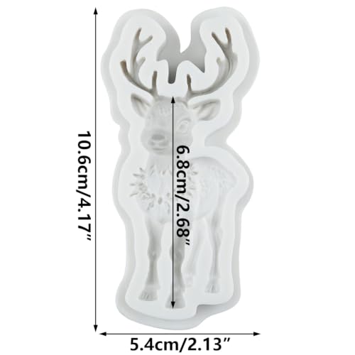 Christmas Reindeer Fondant Mold 3D Deer Silicone Chocolate Mold - color: Style S