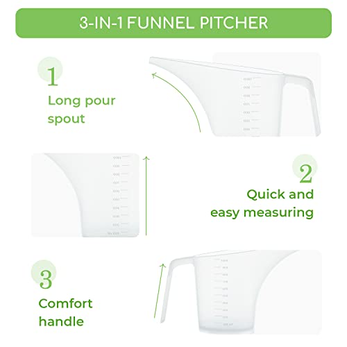 Funnel Pitcher for Soap Making, Large Capacity Easy Pour