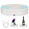 Rotating Display Stand,360° Silent Spinning Display Stand,Speed-adjustable Rotating Platform,Bidirectional Rotating Display Base,Multi-power Electric Turntable For Showcase(4.53inch/White) - size: 4.53inch/White/11Lbs Load