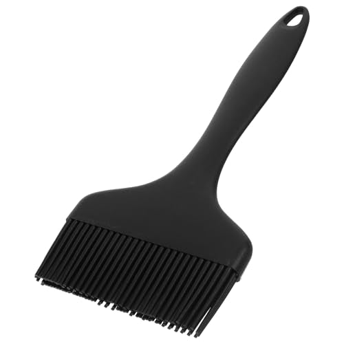 ibasenice Multi-use Pastry Brush for Baking And Bbq Grilling, Heat-resistant Silicone Basting Brushes for Cooking Oil, Butter And Marinades, Food-safe Kitchen Tool with Hanging Hole,black - color: Black