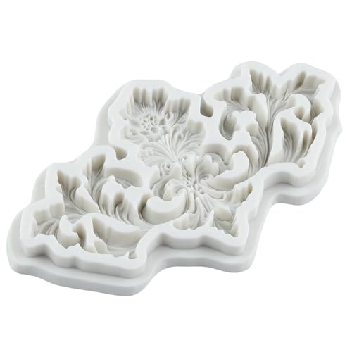 Baroque Silicone Mold Curlicues Scroll Lace Fondant Mold Set of 4 - color: Style E