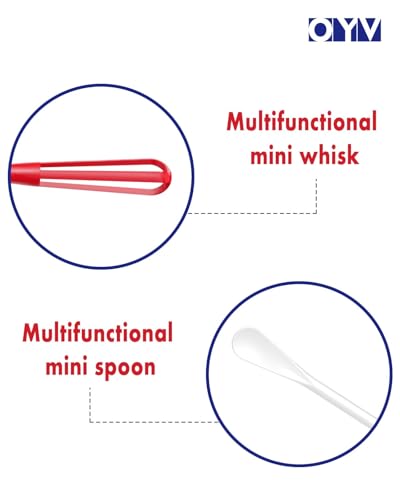 OYV American Colors 2-In-1 Mini Whisk and Spoon, Set of 3, 8.5-Inch - color: American Colors (Red, White, Blue)
