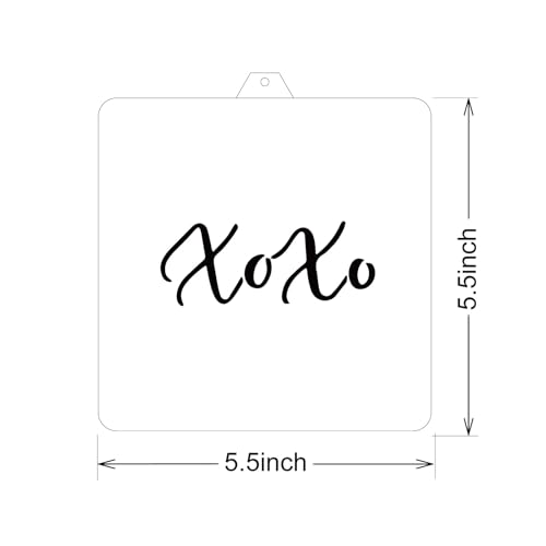Cookie Cutter and Stencil Bundle Royal Icing Cookies Stencils Paint Your Own Biscuit Bakery Starter Kits Royal Icing Fondant Cutters Birthday Wedding Holiday Cookies Painting Coloring Pages Comb - style: XOXO