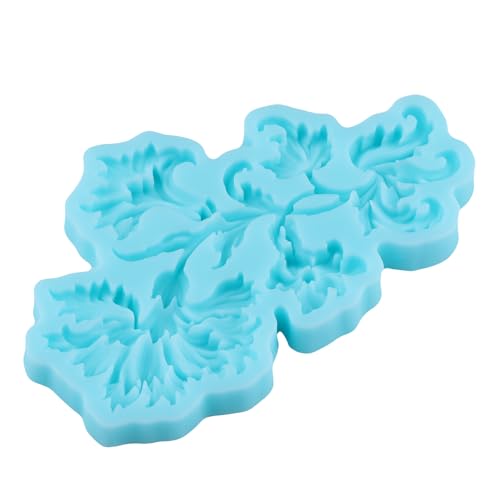 Baroque Flower Fondant Molds Flower Scroll Lace Silicone Mold - color: Style M