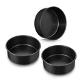 E-far 7 Inch Cake Pan, 3PCS Nonstick Stainless Steel Baking Cake Pans Tins - size: 7 Inches