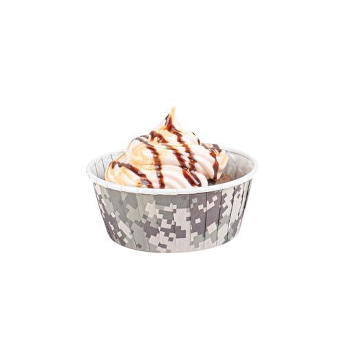 Restaurantware 5 oz Round Camouflage Paper Large Baking Cup, 200 Pack - color: Camouflage, size: Large