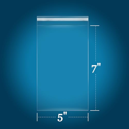 iMailer 1000 Pack 5" x 7" Cellophane Bags Self Adhesive - size: 5x7 Inch (Pack of 1000)