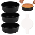 HUAKENER 6 Inch Cake Pan, 6" Round Cake Pan with Parchment Paper - size: 6 Inch without Handles