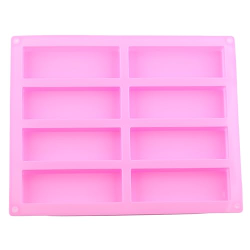 8 Cavity Long Rectangle Bar Silicone Chocolate Molds Set Of 2 - color: Blue and Pink