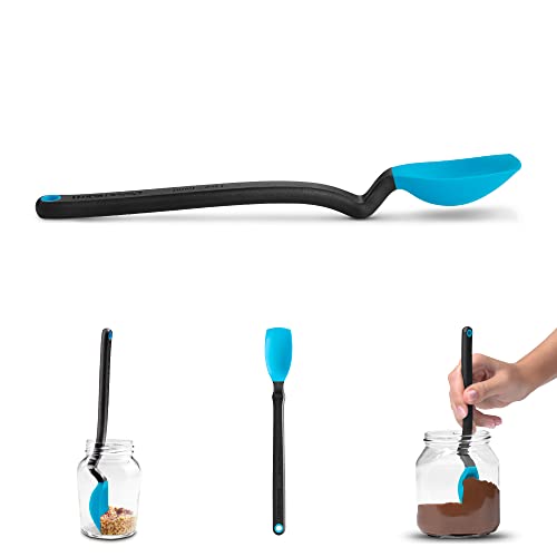Dreamfarm Mini Supoon Non-Stick Sit-Up Silicone Scraping Cooking Spoon, Jar Scraper Measures 5ml Tsp - 8" Dreamfarm Blue - color: Blue, size: Mini
