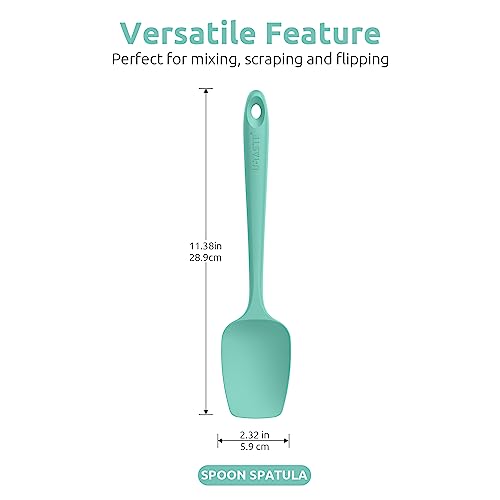 U-Taste Silicone Spoon Spatula Set of 3, 480°F High Heat Temp, Aqua Sky - color: Aqua Sky