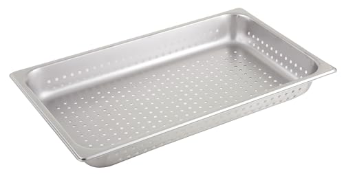 Winco Full Size Perforated Stainless Steel Steam Pan - size: 2.5" Deep