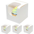 qiqee 60-Packs Cupcake Boxes Auto-pop up Individual Cupcake Container White 3.5" x 3.5" x 3.5" Single Cupcake Boxes - color: White, size: 3.5inch-60pcs