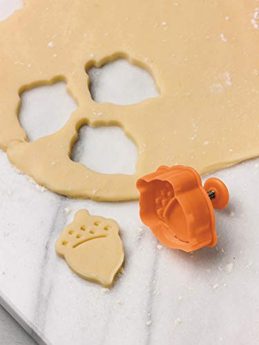 Fox Run Harvest Autumn Leaves 2" Pastry/Cookie/Pie/Fondant Stampers and Cutters, 4-Piece Set, Multicolor - style: Autumn Pie Cutters