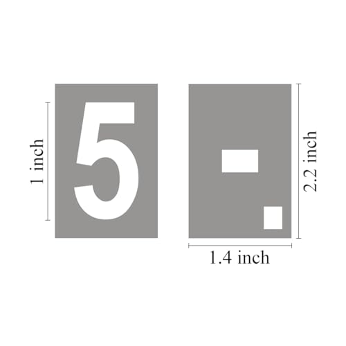 1 Inch Number Stencils for Painting - 11 Pack Number Stencil Templates for Curb Address, Cakes, Cookies, Mailboxes and Crafts, Reusable House Numbers Stencils for Wood Signs & Cement Wall Art - size: 1 Inch