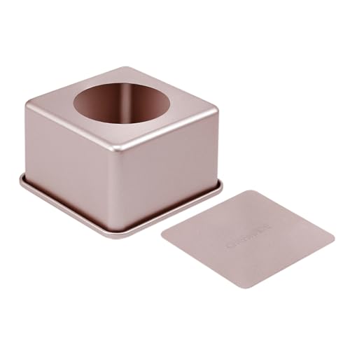 CHEFMADE Square Cake Pan, 5-Inch Deep Dish with Removable Loose Bottom Non-Stick Square Bakeware for Oven Baking (Gold) - size: 5" Square 2 Part