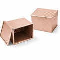 Mini Pullman Loaf Pan with Lid, 2-Pack 4 Inch Square Pan, Gold - color: Gold
