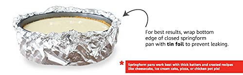 Instant Pot Official 7.5-Inch Nonstick Leakproof Springform Pan with Removable Bottom for Cheesecake, Cakes, Lasagna, Casseroles, and More - Heavy-Duty, Professional Grade, Oven Safe to 450°F (Gray)