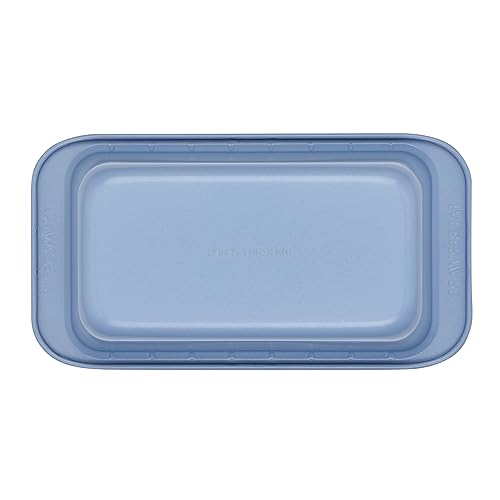 Farberware Easy Solutions Nonstick Bakeware Meatloaf/Loaf Baking Pan, 9 Inch x 5 Inch with Portion Marks - Blue - size: Loaf Pan (9 x 5 inches)