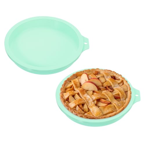 uxcell 2Pcs 7" Air Fryer Egg Pan Easy Release Ramekins Reusable, Green - color: Green, size: 7 Inch