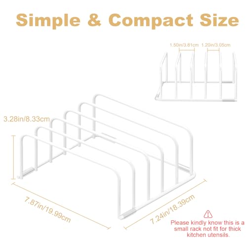 Cutting Board Organizer Storage, Baking Sheet Rack under Cabinet - color: 2pc, White