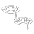 2Pcs Round Cooking Rack, 6 inch Stainless Steel Cooling Steaming Grilling Rack, Wire Baking Roasting Rack for Air Fryer Pressure Cooker Round Cake Pans Stockpot, Oven & Dishwasher Safe