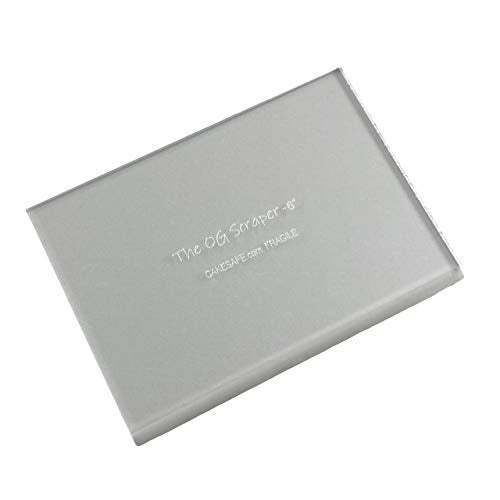 CAKESAFE 6 Inch OG Scraper-Clear Acrylic Cake, Icing, and Butter Cream Smoother with Beveled Edge - size: 6" OG Scraper