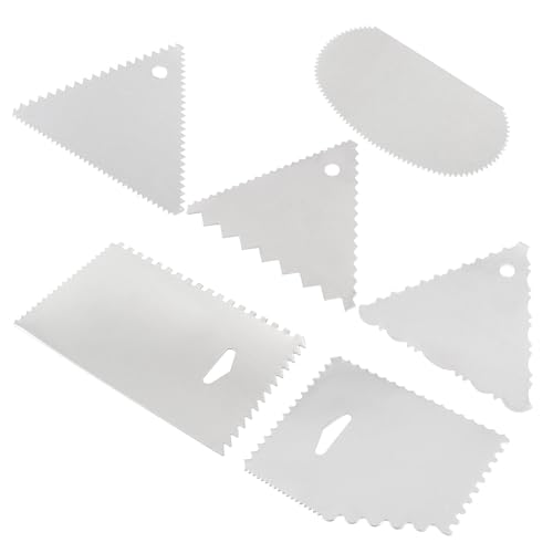 Bonsicoky 6 Pack Stainless Steel Cake Scraper - size: 6 Pack